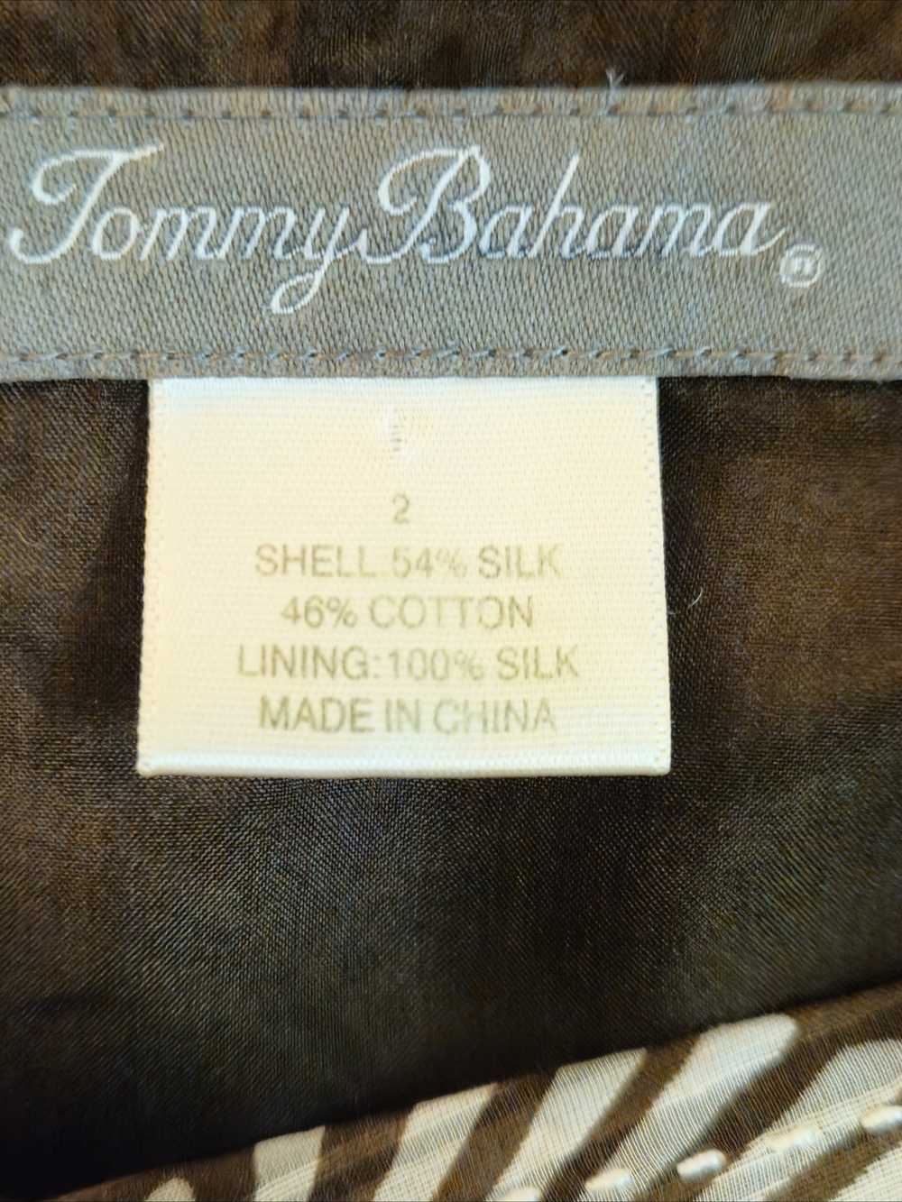 Tommy Bahama NWOT Silk Cotton Tropical Dress 2 Border Hem Midi Double Wrap Sash - Picture 5 of 17